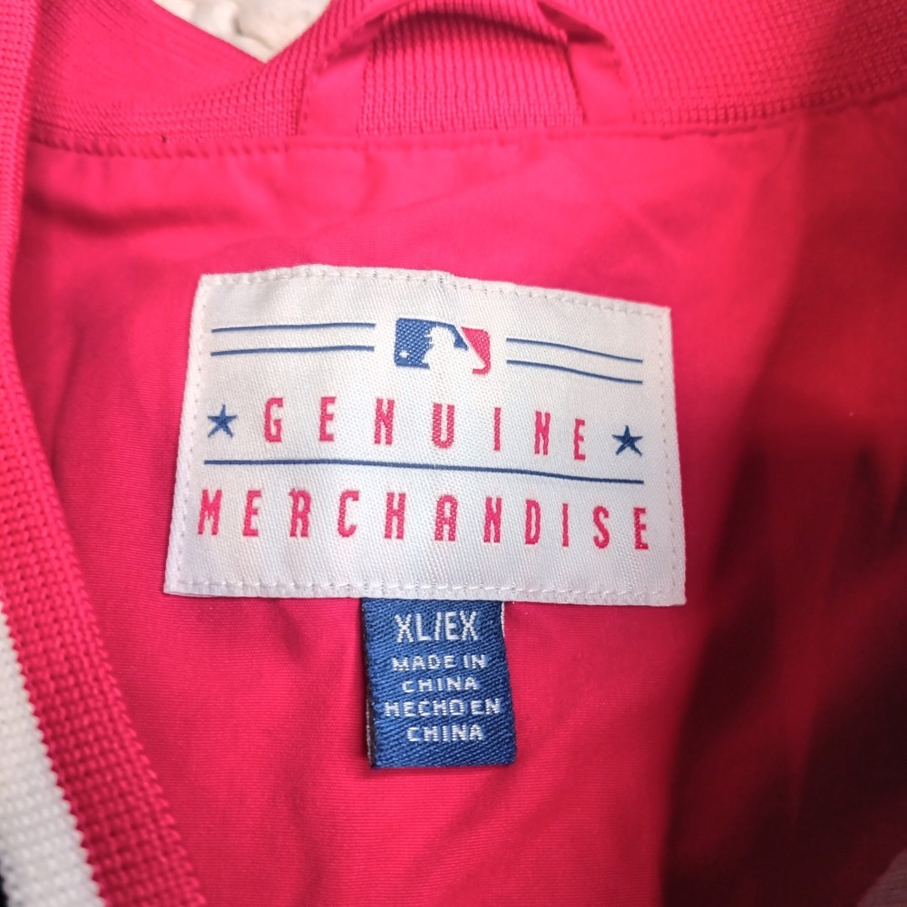 Vtg Los Angeles Angels Pull Over Jacket Mens XL MLB Genuine Merchandise Red Blue - Picture 3 of 8